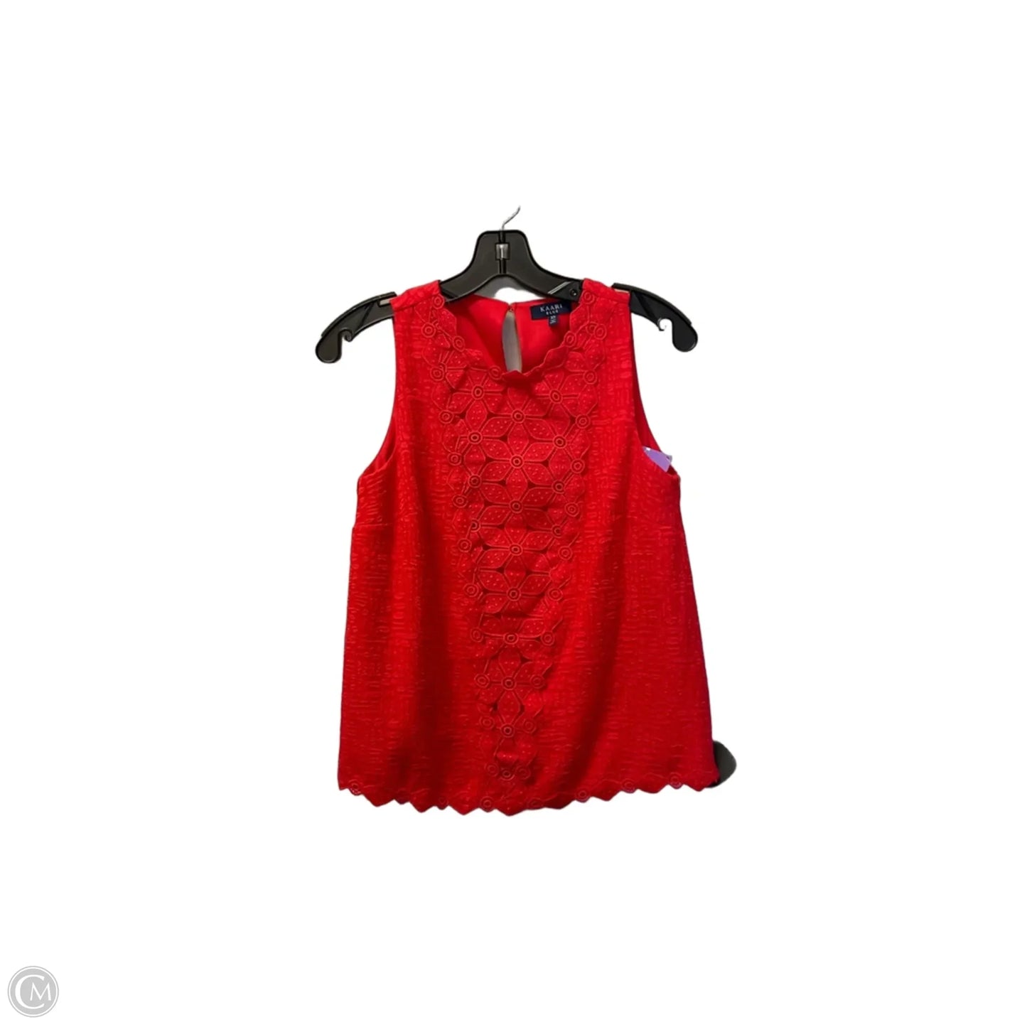 Top Sleeveless By Kaari Blue In Red, Size: Xs