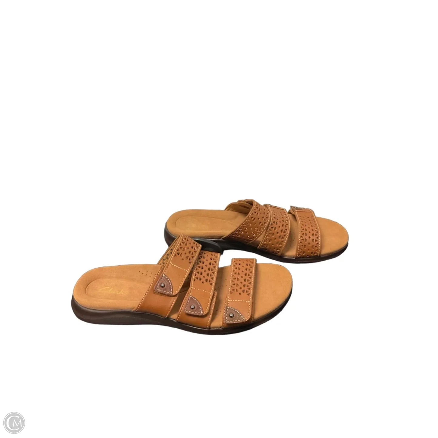 Sandals Flats By Clarks In Tan, Size: 8