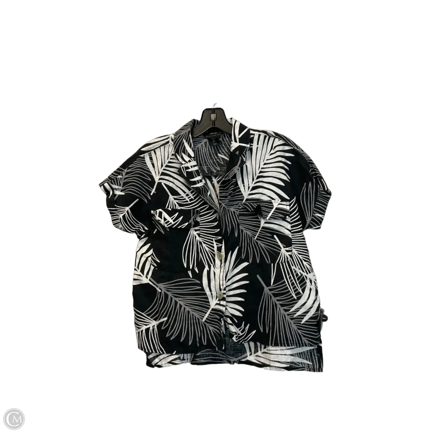 Top Short Sleeve By Tahari In Tropical Print, Size: S