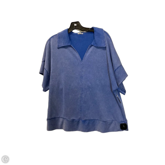 Top Short Sleeve By Jodifl In Blue, Size: Xl