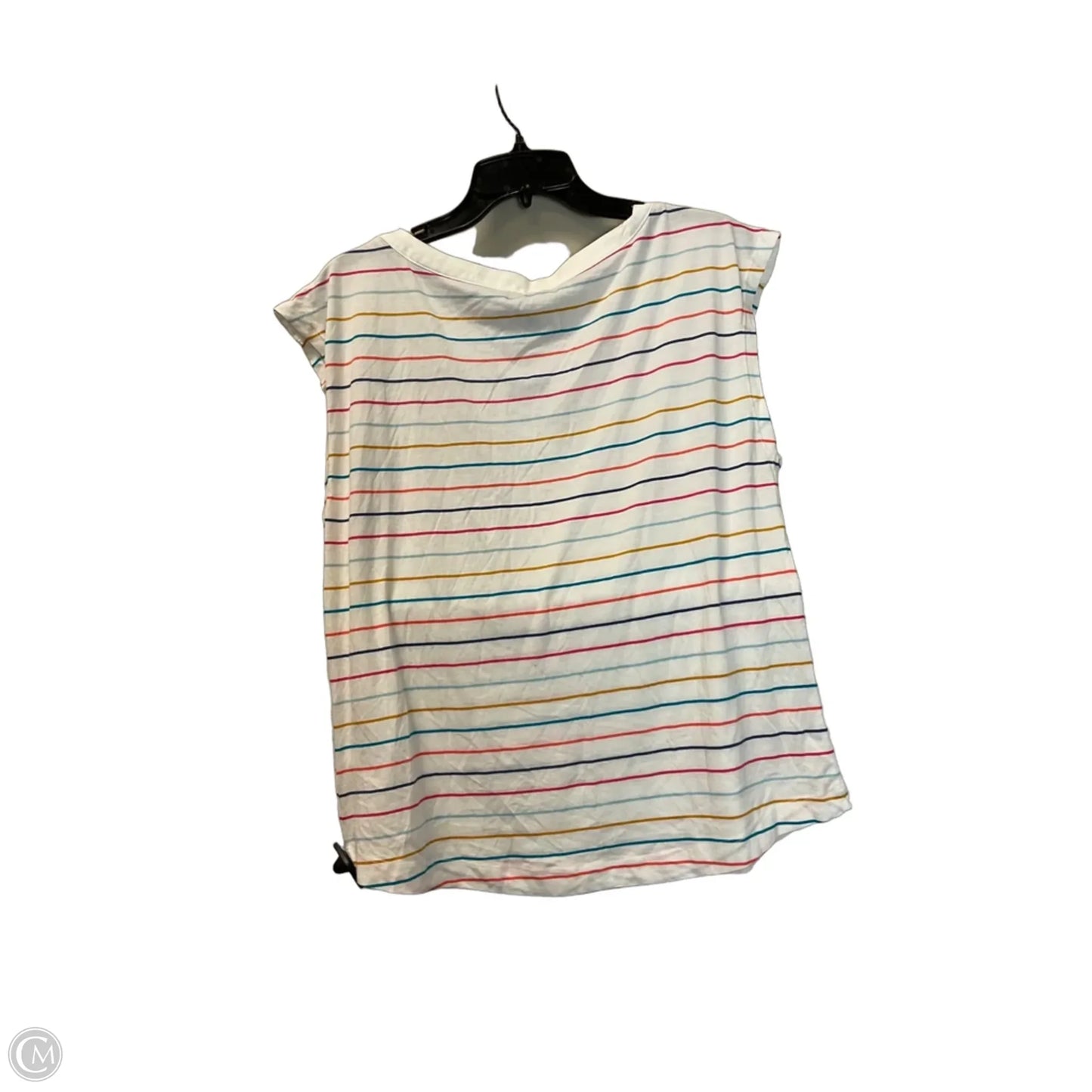 Top Short Sleeve Basic By Tommy Hilfiger In Striped Pattern, Size: L