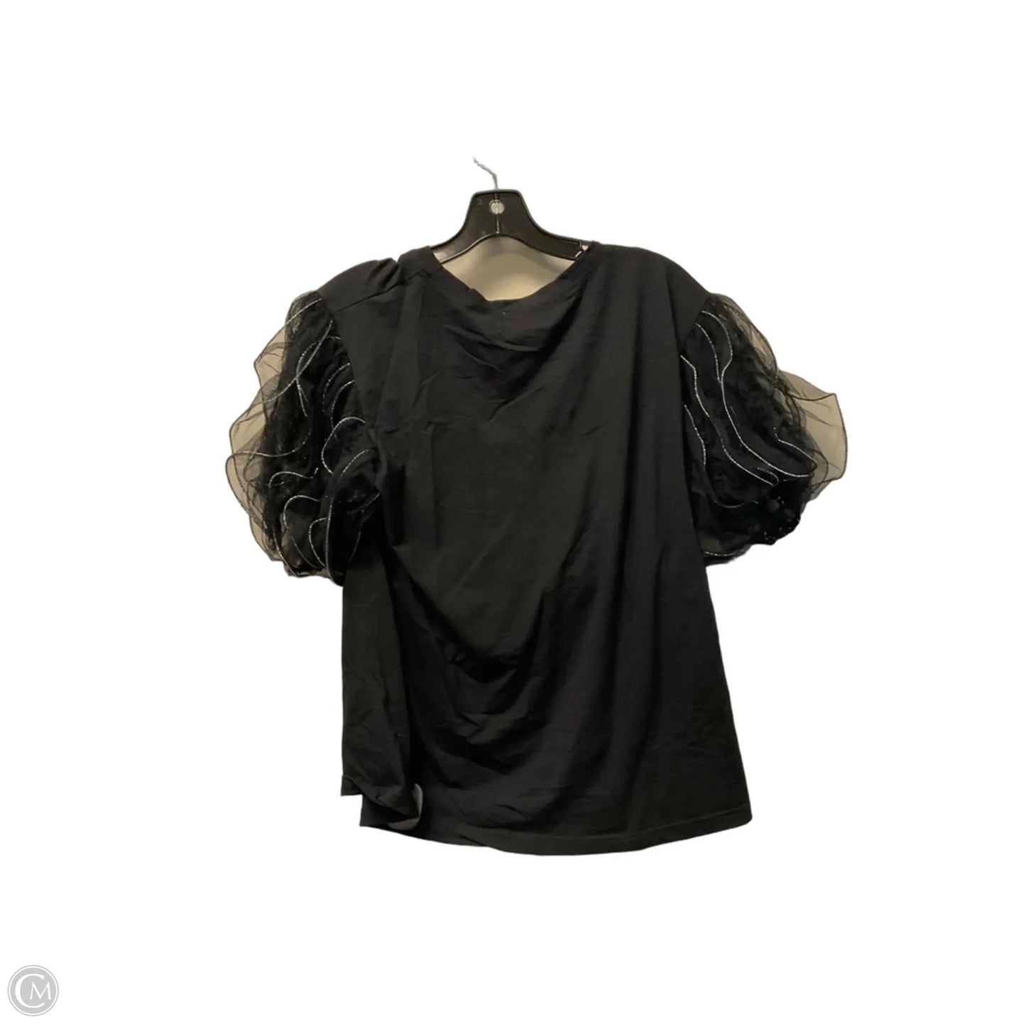 Top Short Sleeve By Clothes Mentor In Black, Size: M