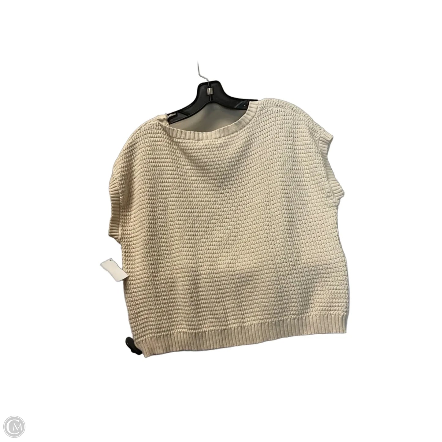 Sweater Short Sleeve By Blu Pepper In Cream, Size: L