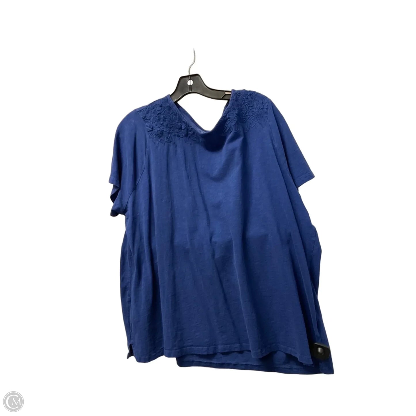 Top Short Sleeve By Talbots In Blue, Size: 2x