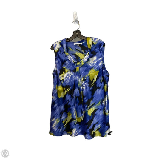 Top Sleeveless By Kasper In Blue, Size: 1x