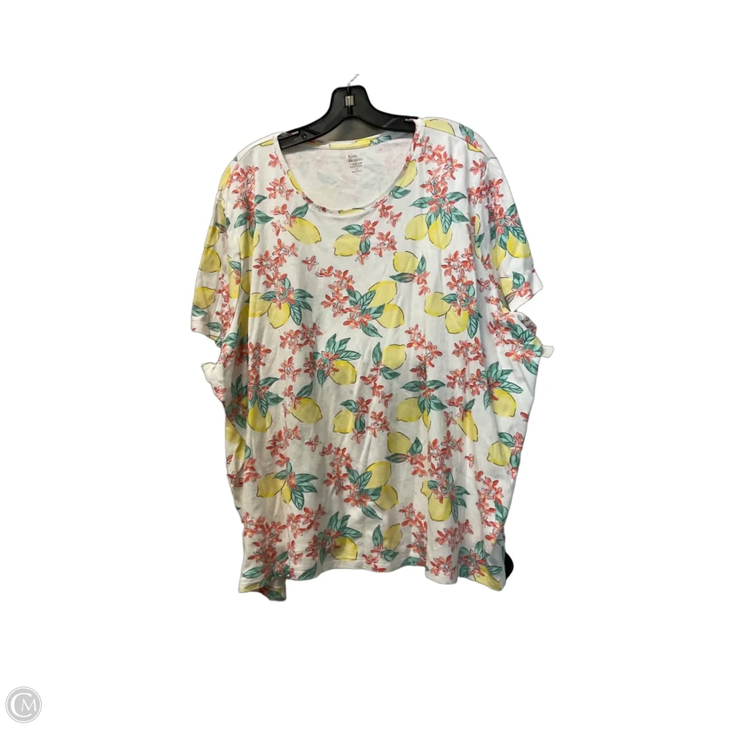 Top Short Sleeve By Kim Rogers In White, Size: 4x