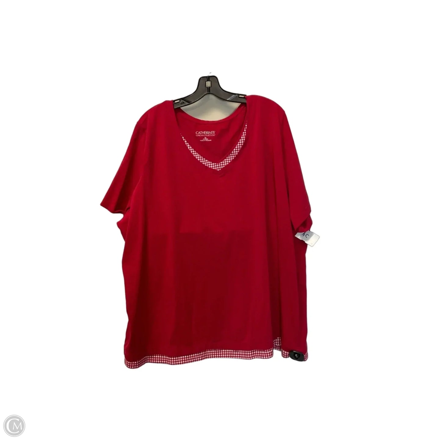 Top Short Sleeve By Catherines In Red, Size: 3x