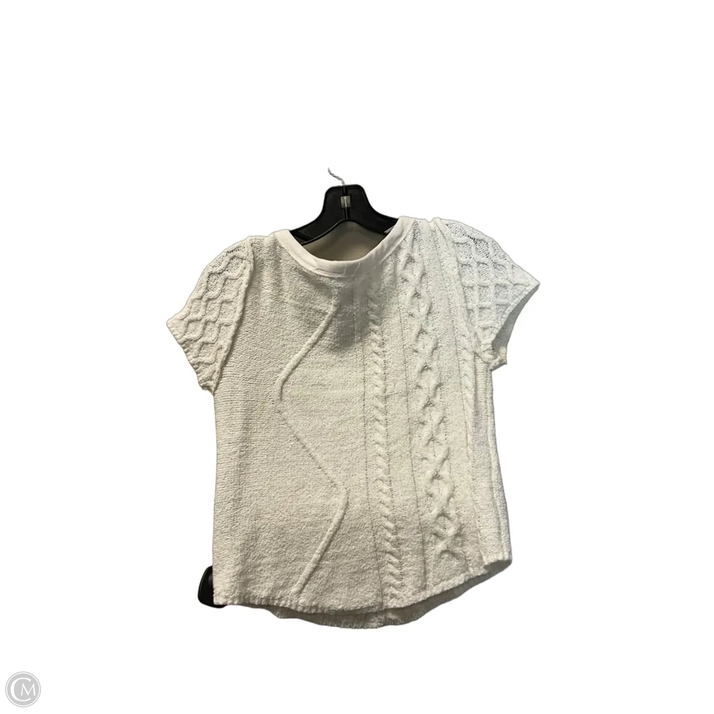 Top Short Sleeve By Free People In Cream, Size: M