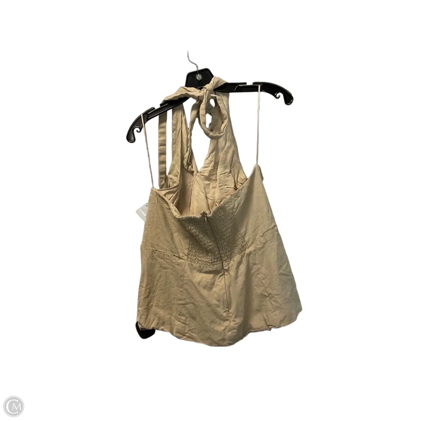 Top Sleeveless By Astr In Tan, Size: L