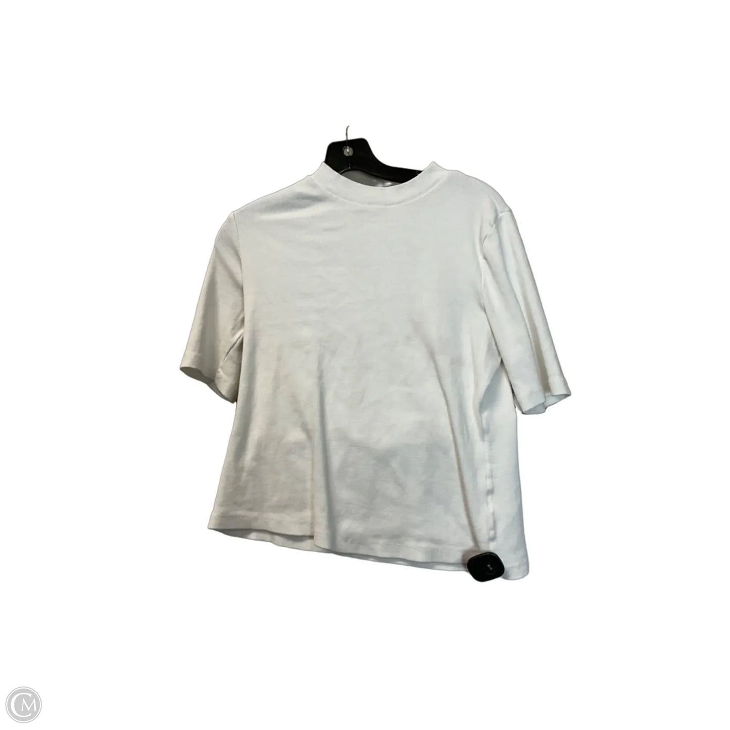 Top Short Sleeve Basic By Maeve In White, Size: L