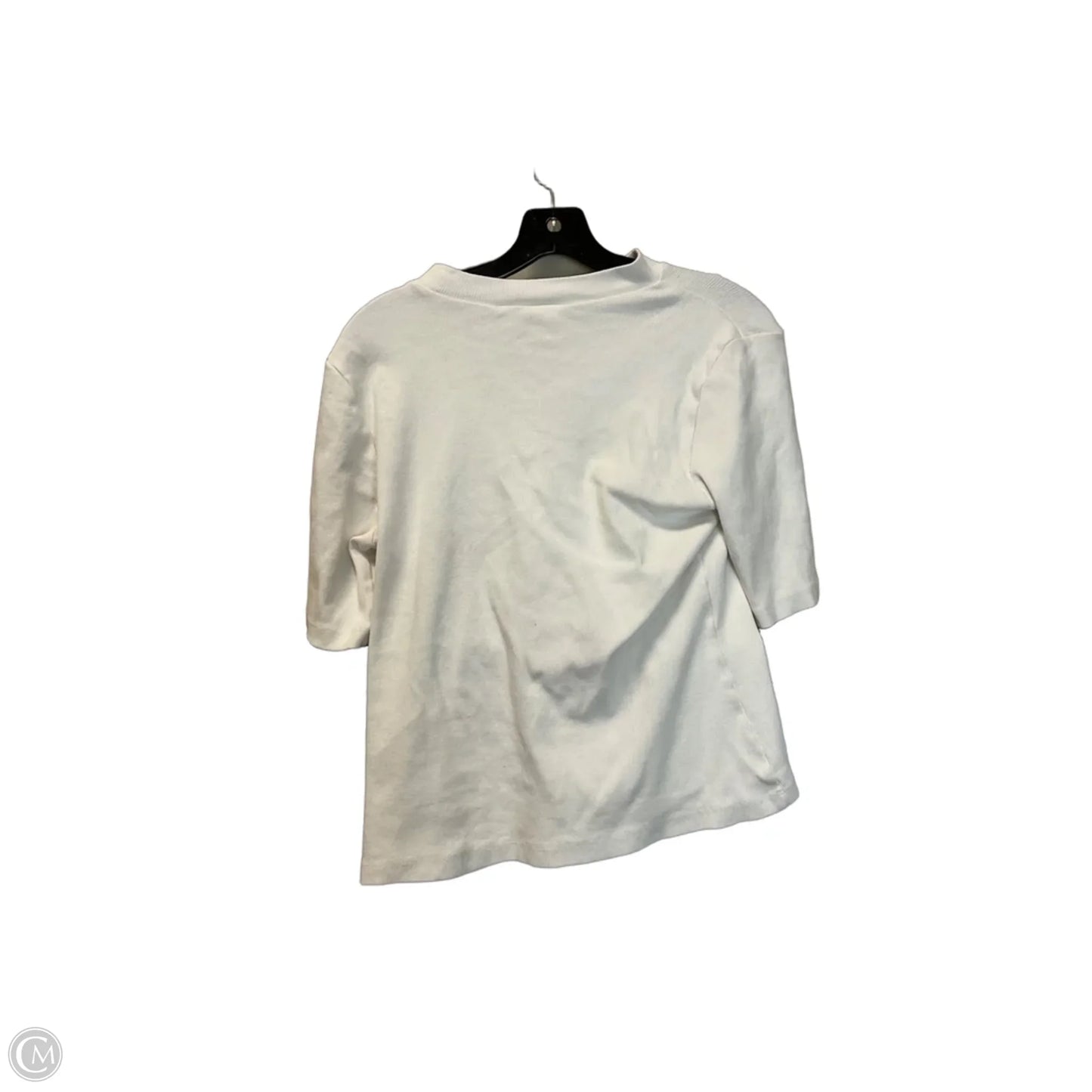 Top Short Sleeve Basic By Maeve In White, Size: L