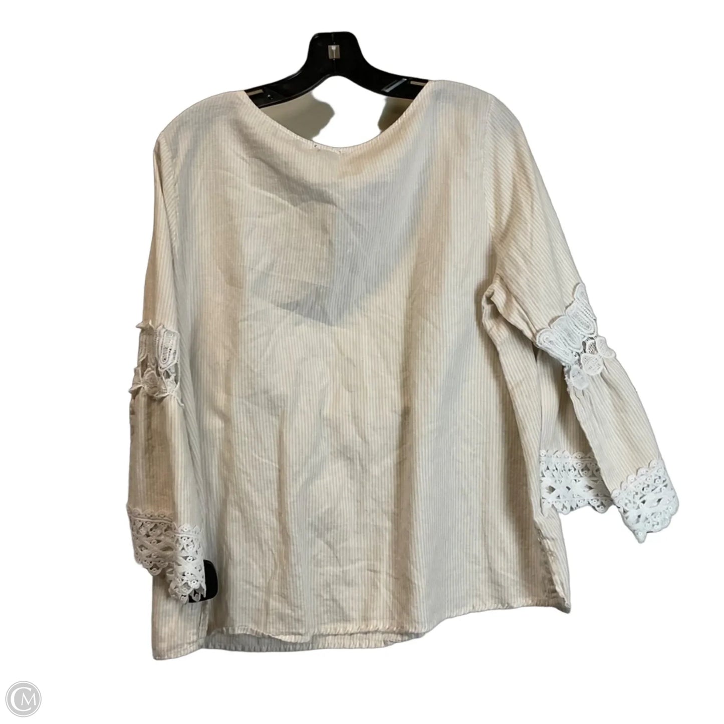 Top Long Sleeve Basic By New Directions In Striped Pattern, Size: Xl