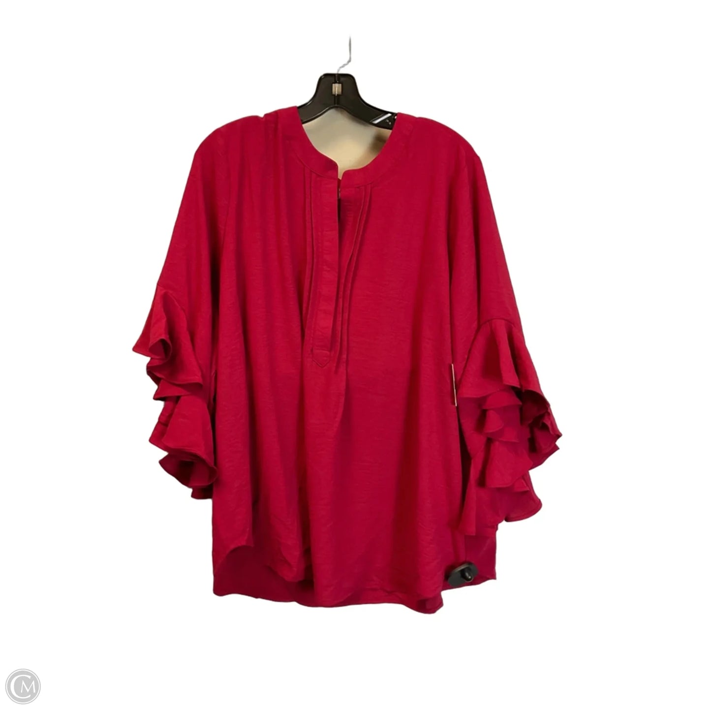 Top Long Sleeve By Gigio In Red, Size: 2x