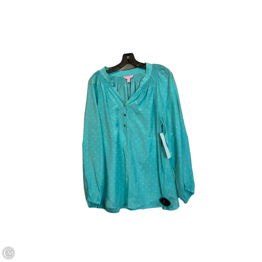 Top Long Sleeve Designer By Lilly Pulitzer In Blue, Size: L