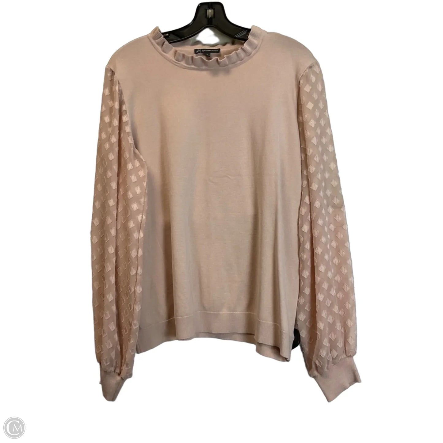 Top Long Sleeve By Adrianna Papell In Pink, Size: Xl