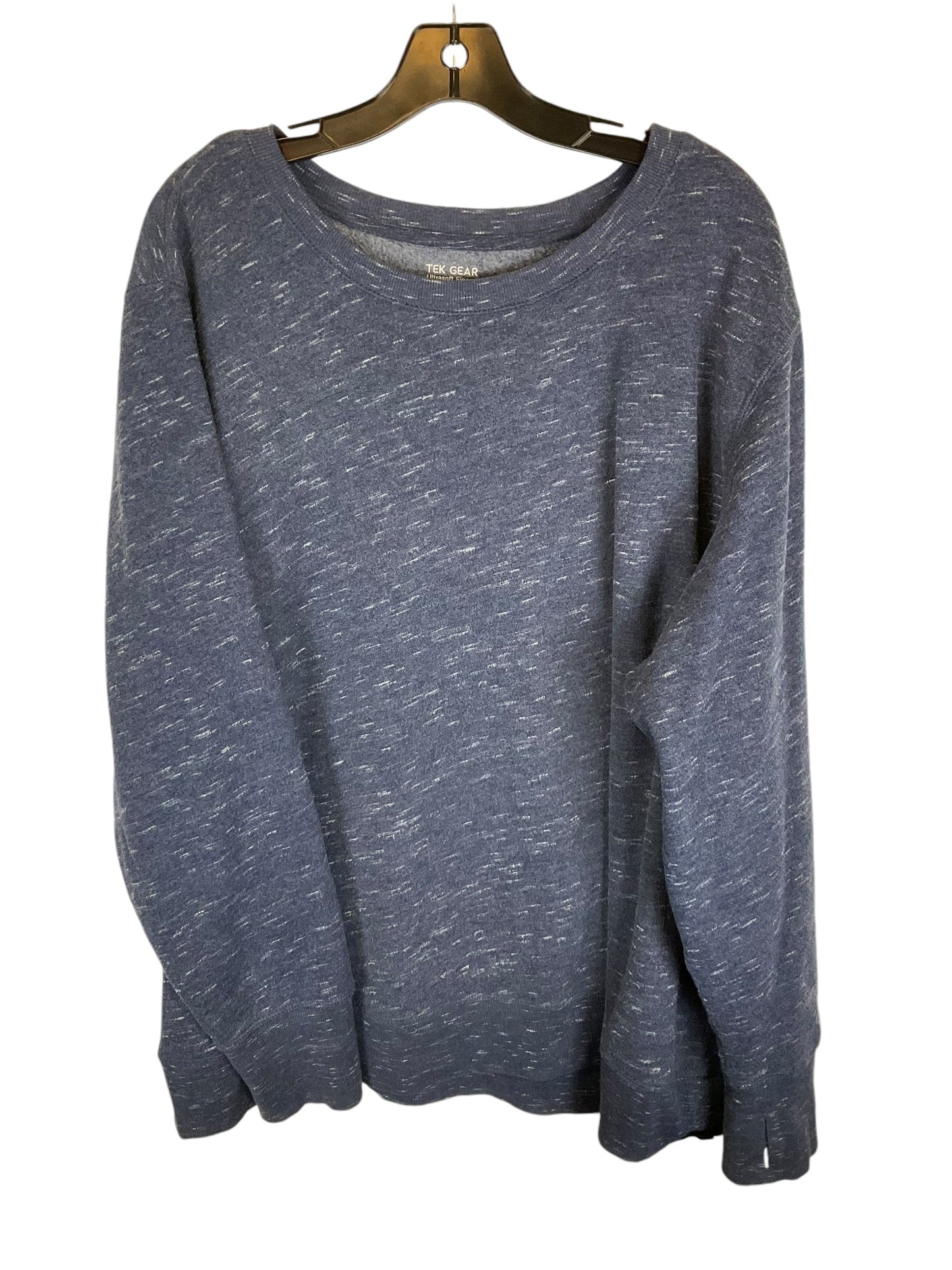 Sweatshirt Crewneck By Tek Gear In Blue, Size: 3x