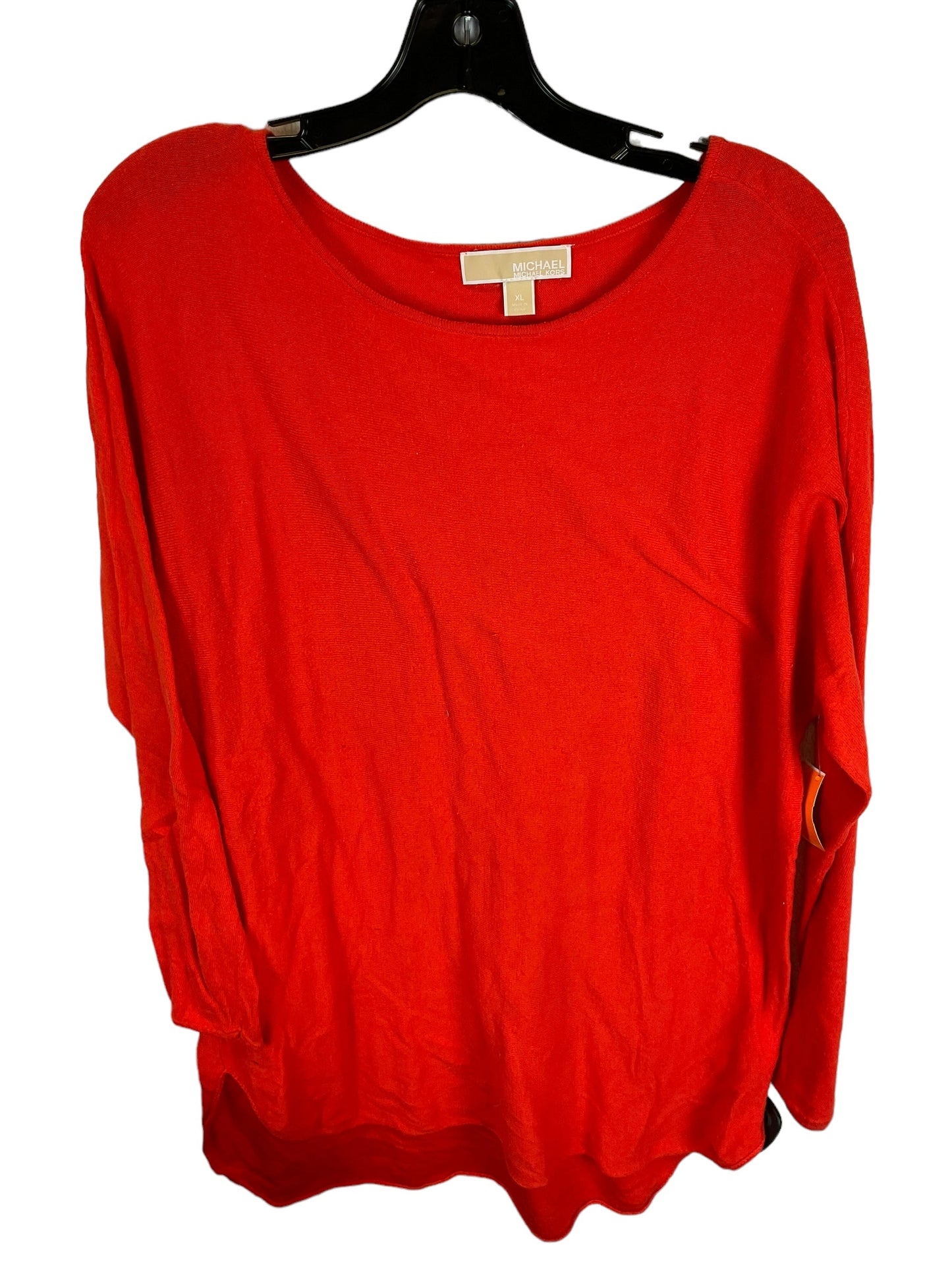 Top Long Sleeve By Michael By Michael Kors In Orange, Size: Xl