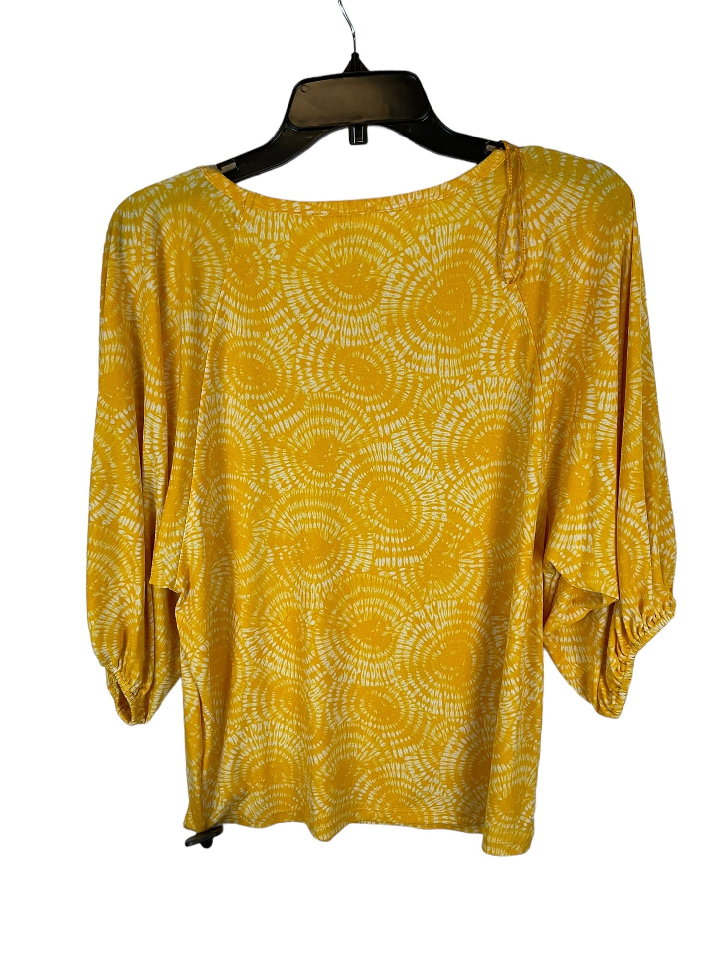 Top Long Sleeve By Michael By Michael Kors In Yellow, Size: M