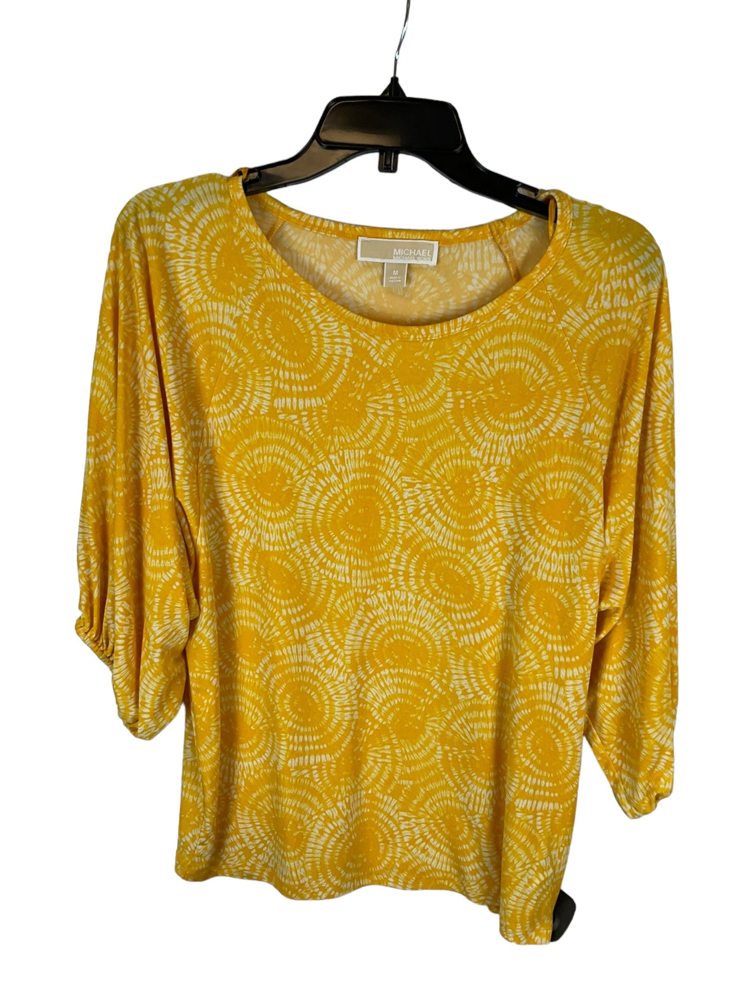 Top Long Sleeve By Michael By Michael Kors In Yellow, Size: M