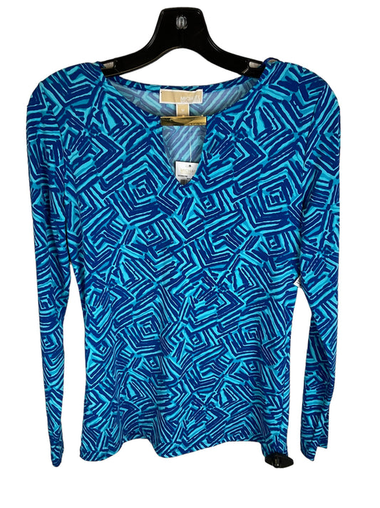 Top Long Sleeve By Michael By Michael Kors In Blue, Size: M