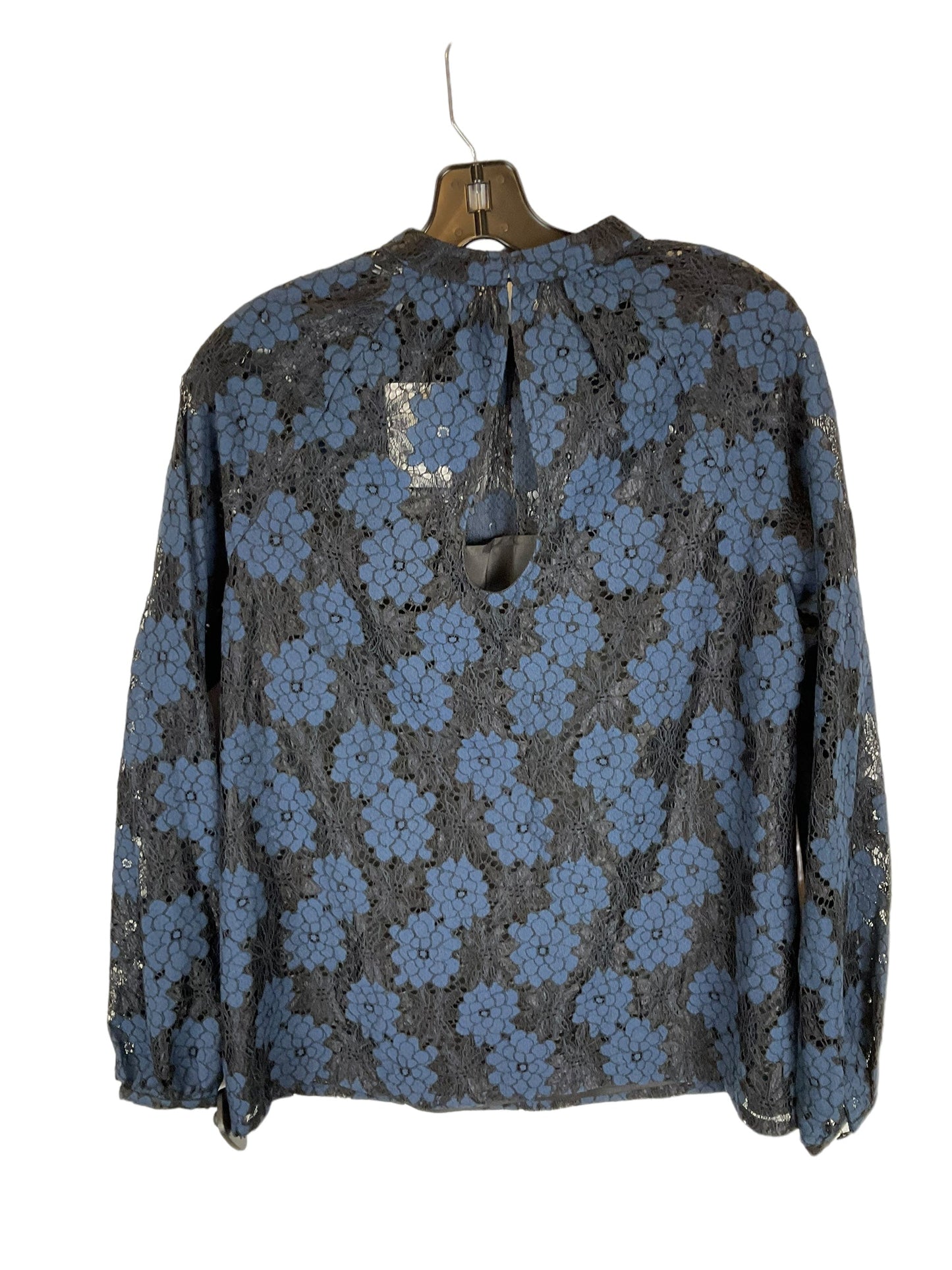 Top Long Sleeve By Trina Turk In Black & Blue, Size: S