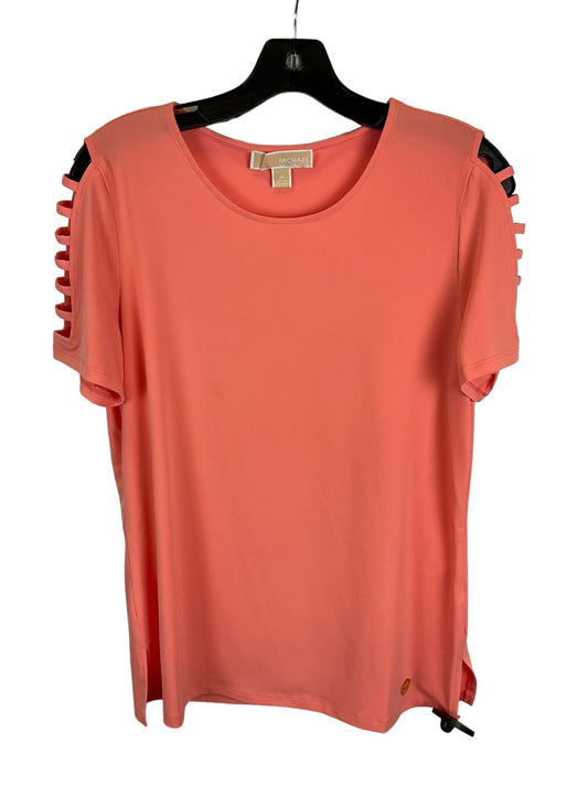 Peach Top Short Sleeve Michael By Michael Kors, Size M