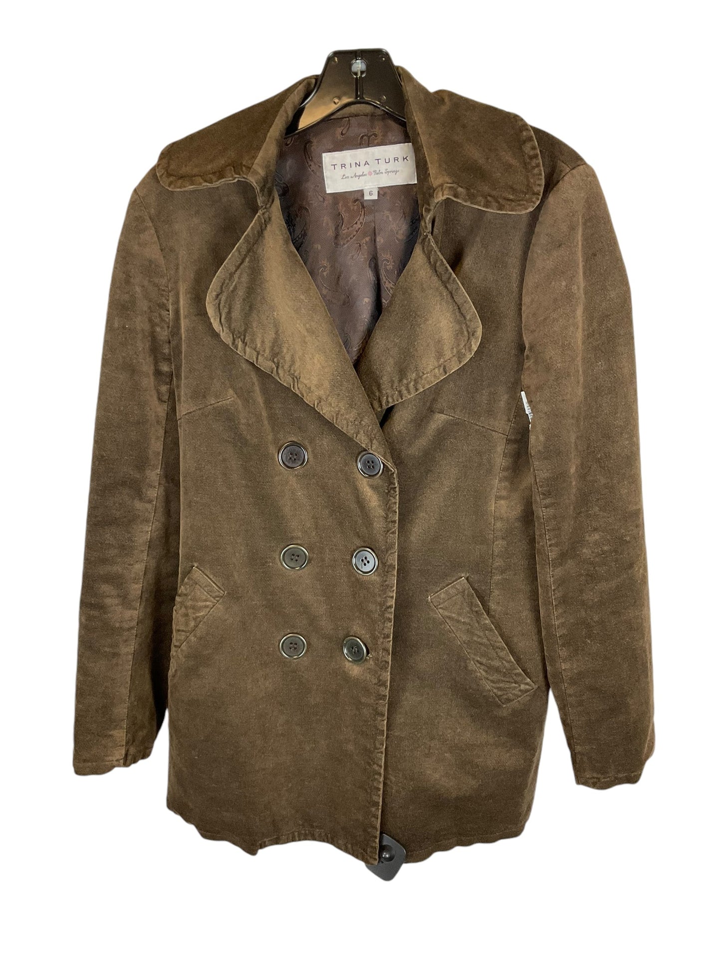 JACKET DESIGNER TRINA TURK in BROWN, Size: L