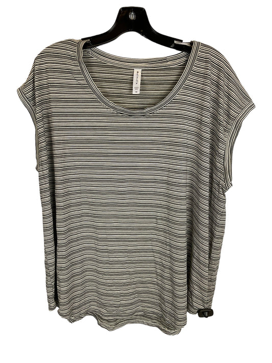 Striped Pattern Top Short Sleeve Basic Athleta, Size 1x