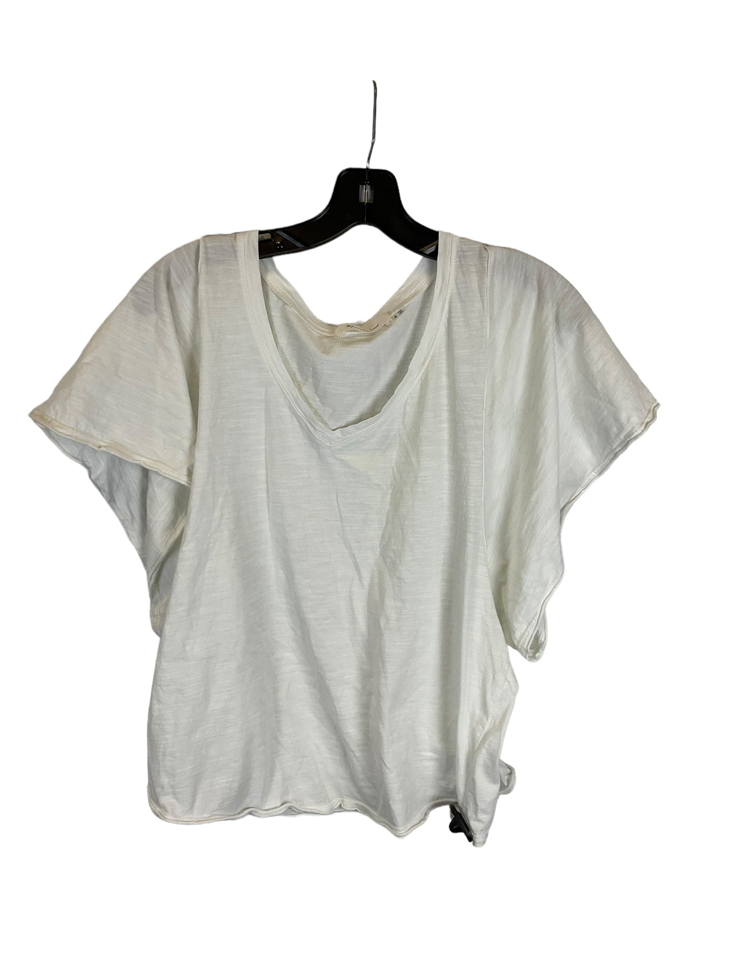 White Top Short Sleeve Basic Mustard Seed, Size S