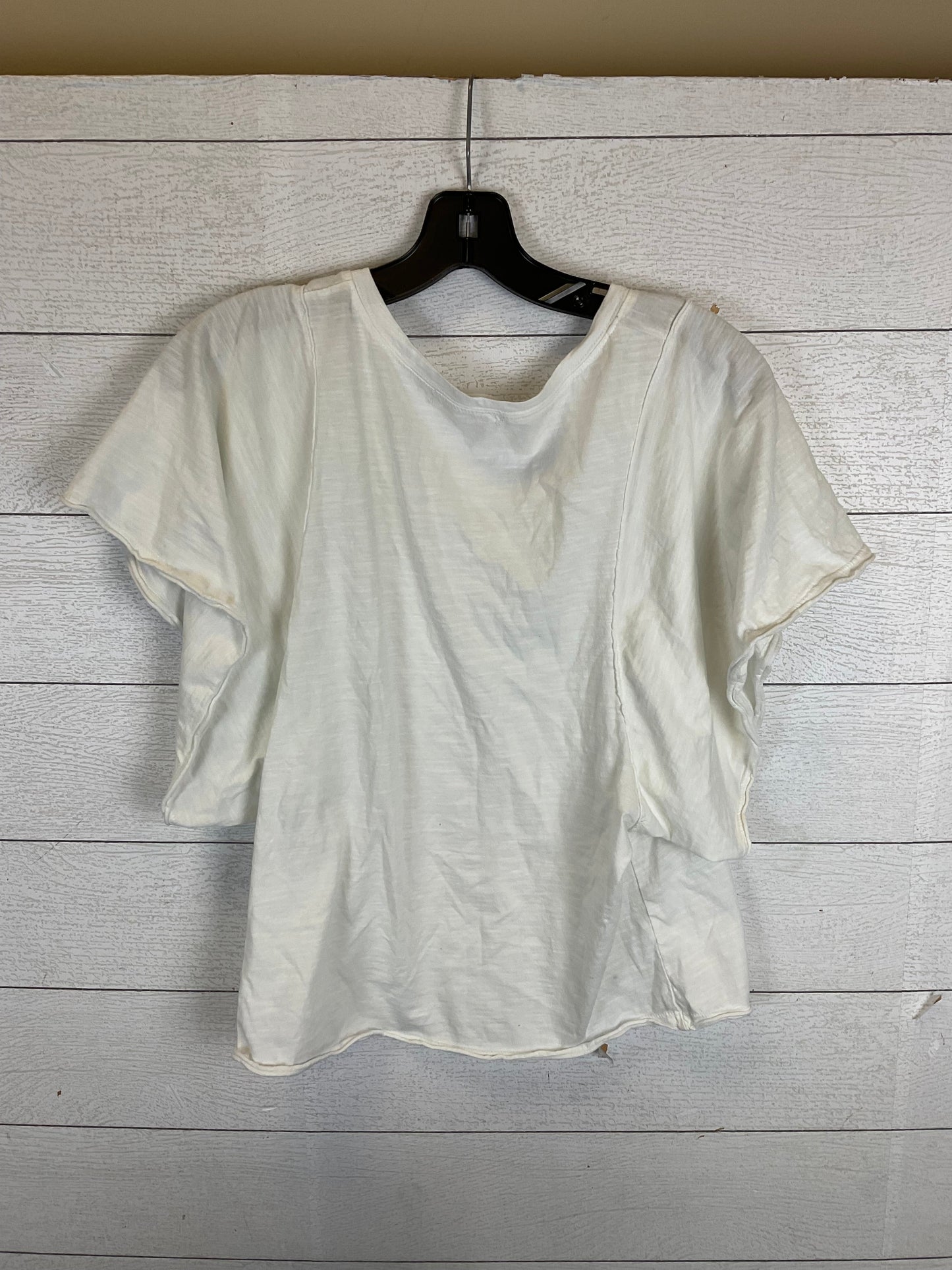 White Top Short Sleeve Basic Mustard Seed, Size S