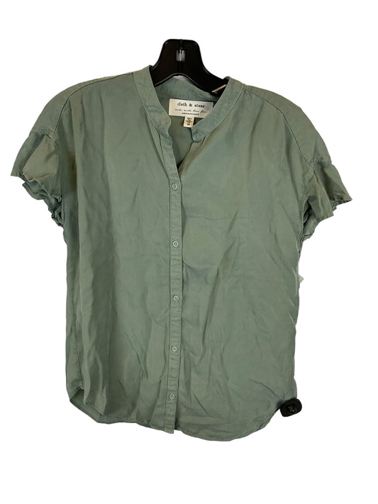 Green Top Short Sleeve Cloth & Stone, Size Xs