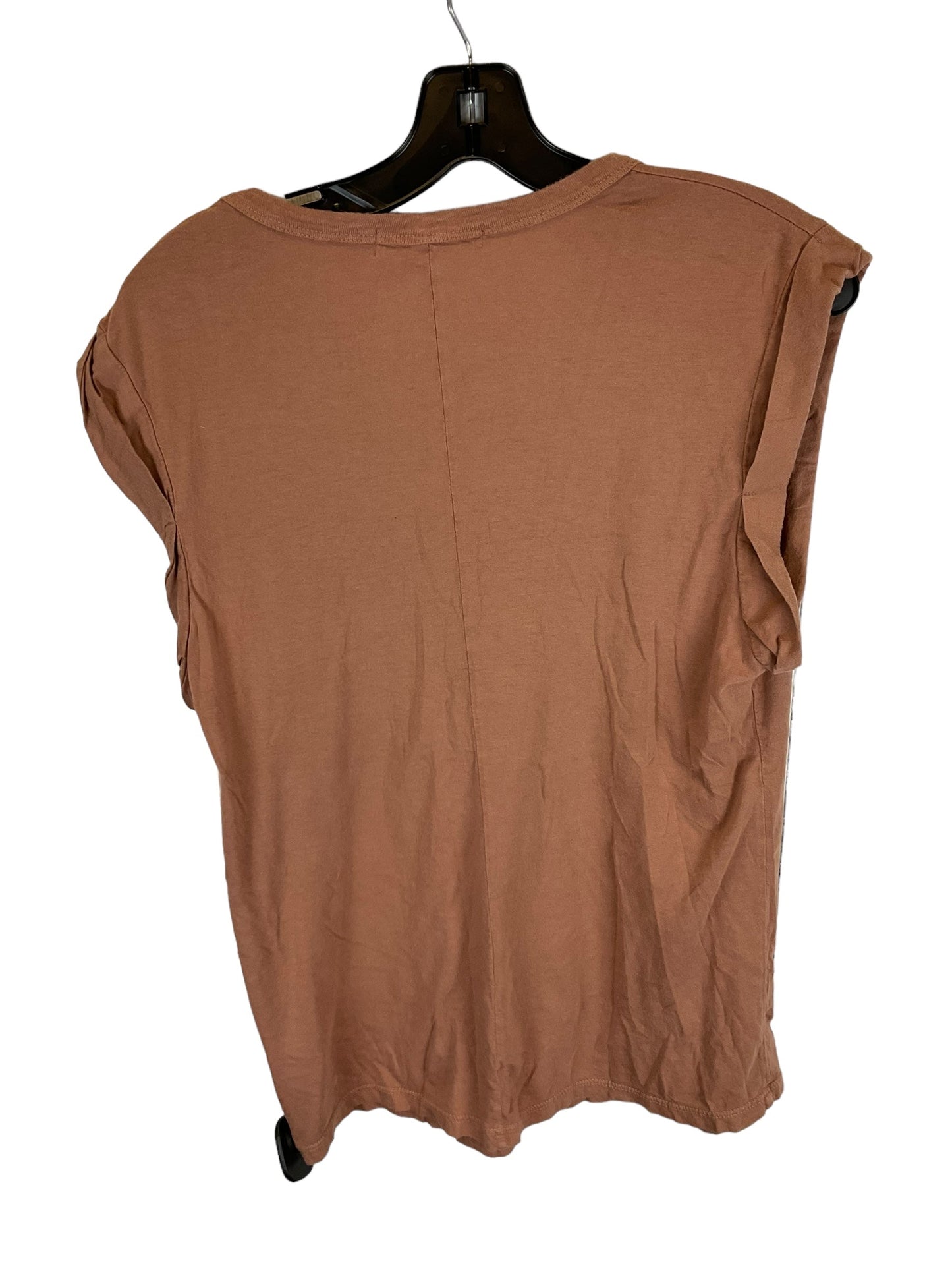 Top Short Sleeve By Anthropologie In Orange, Size: S