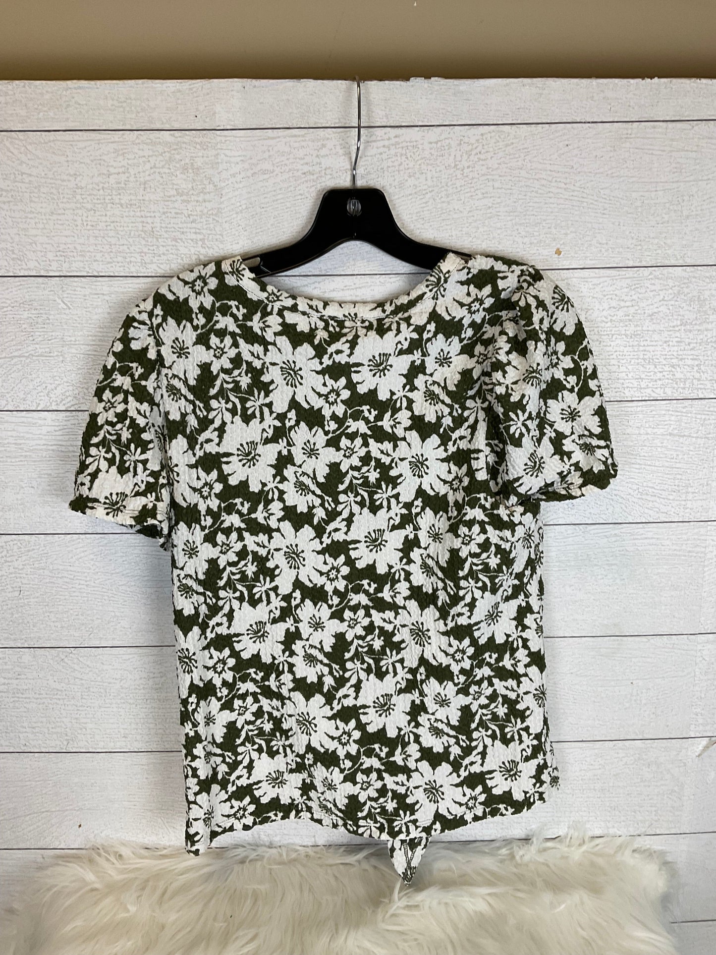 Green Top Short Sleeve Loft, Size M