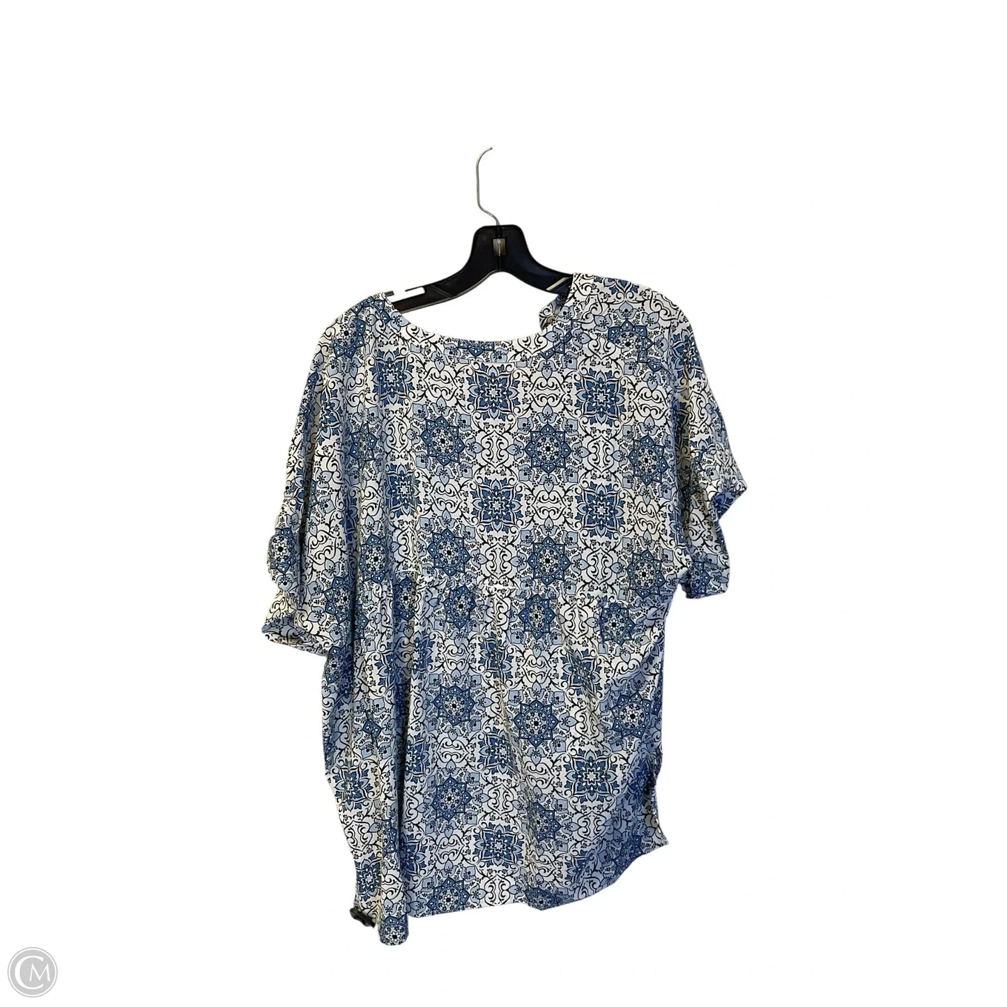 Top Short Sleeve By Ruby Rd In Blue, Size: L