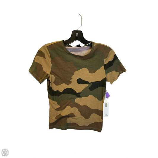 Top Short Sleeve By Good American In Camouflage Print, Size: Xs