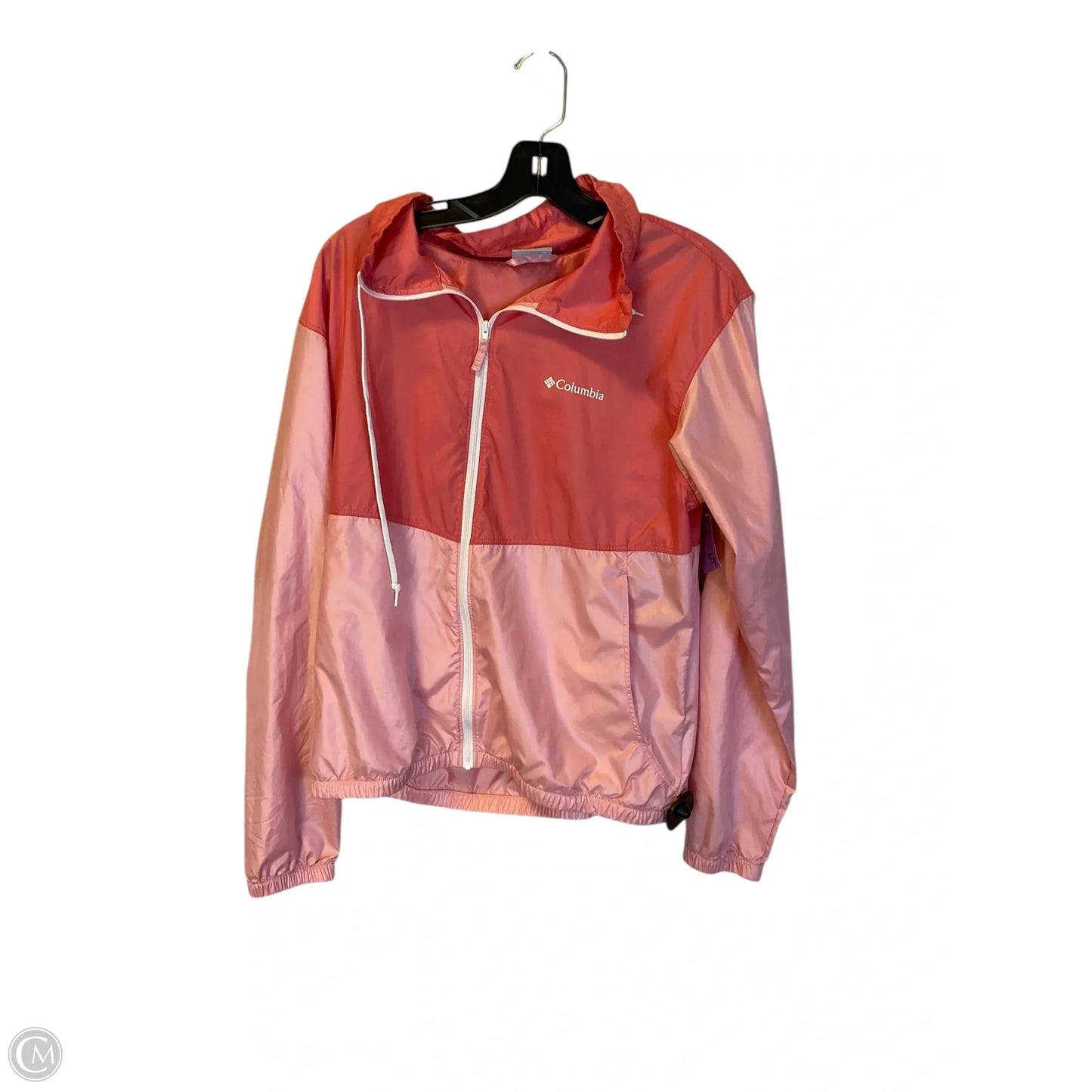 Jacket Windbreaker By Columbia In Pink, Size: M
