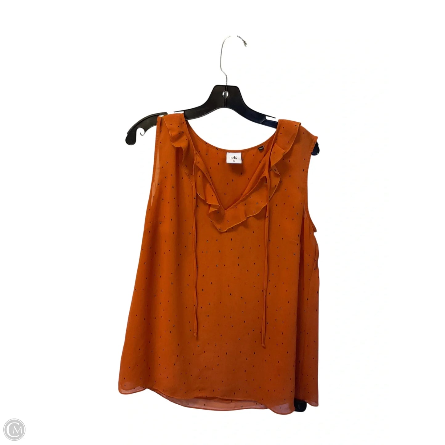 Top Sleeveless By Cabi In Orange, Size: M
