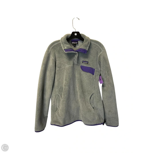 Sweatshirt Collar By Patagonia In Grey, Size: L