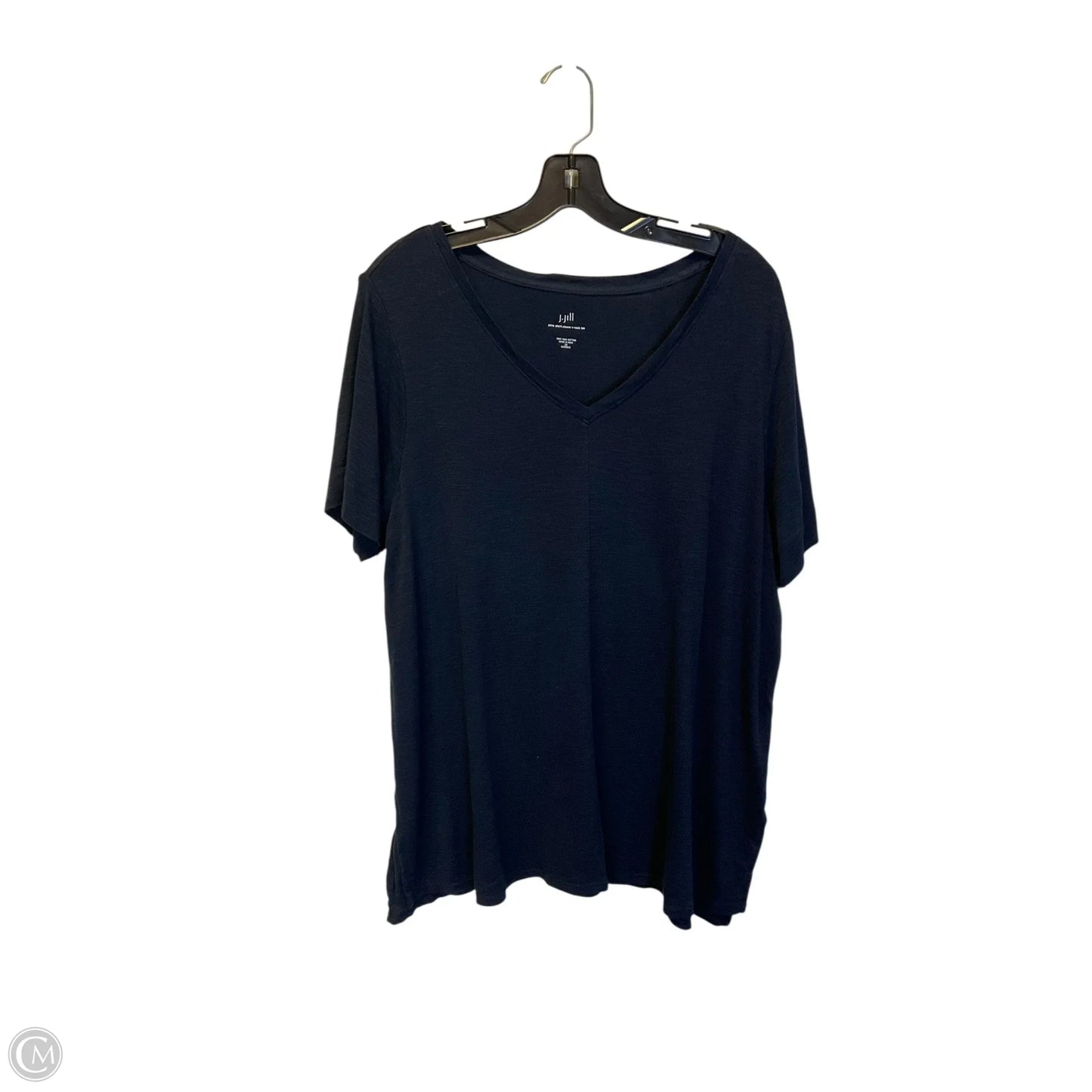 Top Short Sleeve Basic By J. Jill In Navy, Size: 1x