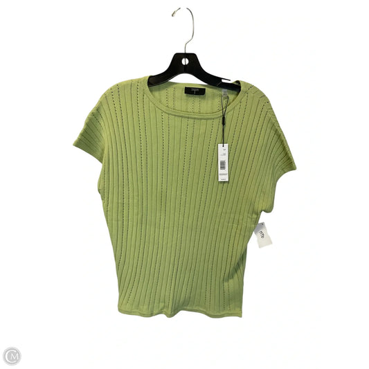 Top Short Sleeve By Tahari By Arthur Levine In Green, Size: S