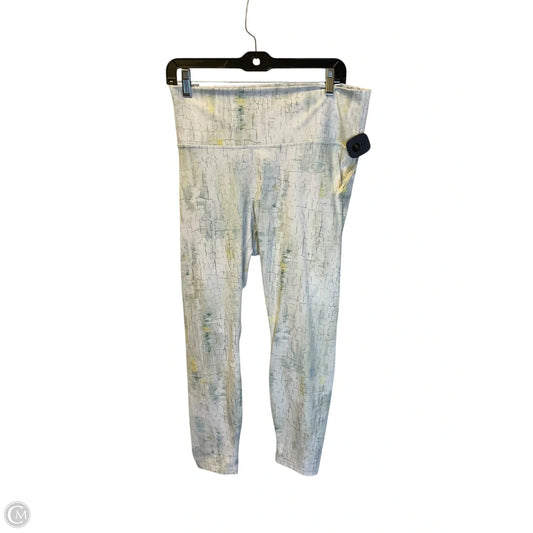 Athletic Leggings By Fabletics In White & Yellow, Size: 1x