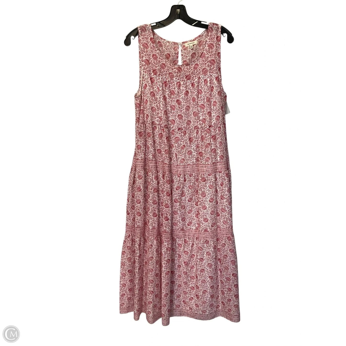 Dress Casual Maxi By Max Studio In Red & White, Size: L