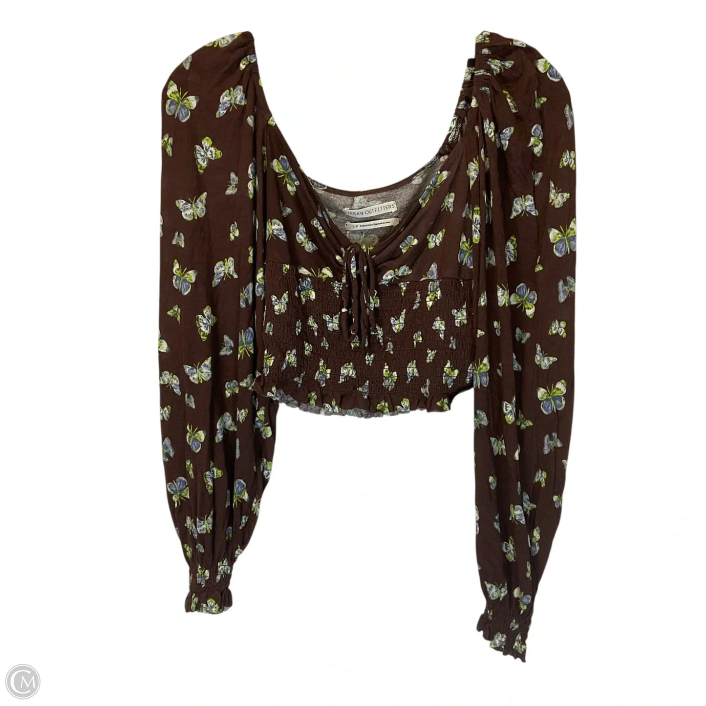 Top Long Sleeve By Urban Outfitters In Brown, Size: S