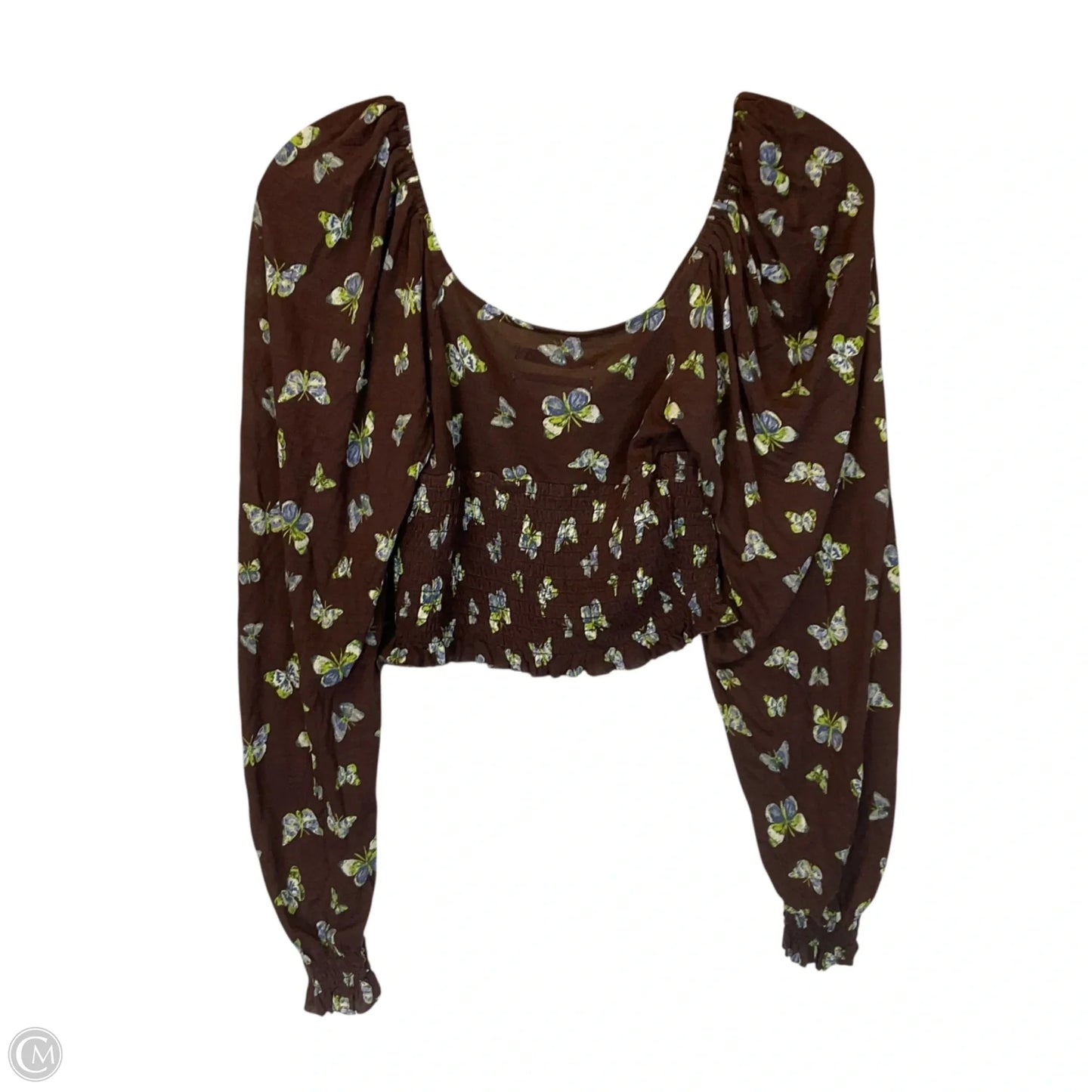 Top Long Sleeve By Urban Outfitters In Brown, Size: S