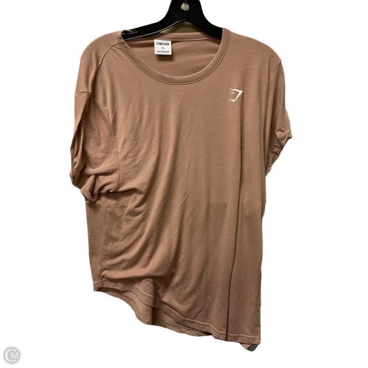 Athletic Top Short Sleeve By Gym Shark In Pink, Size: Xl