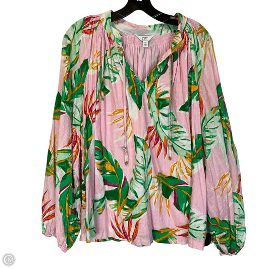 Top Long Sleeve By Crown And Ivy In Pink, Size: 2x