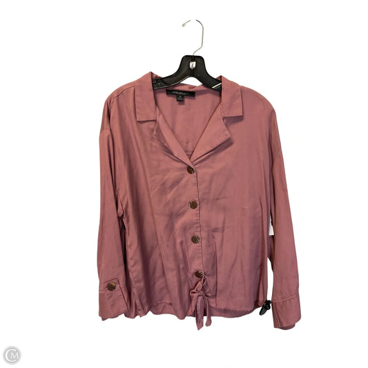 Top Long Sleeve By Marc New York In Pink, Size: M