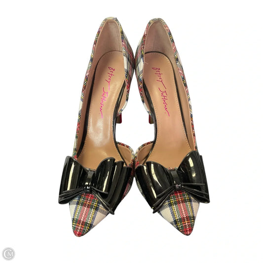Shoes Heels Stiletto By Betsey Johnson In Plaid Pattern, Size: 8