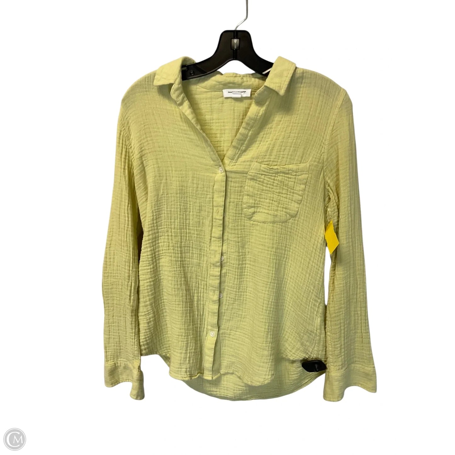 Top Long Sleeve By Beachlunchlounge In Yellow, Size: S