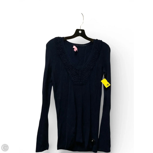 Top Long Sleeve Designer By Lilly Pulitzer In Blue, Size: M